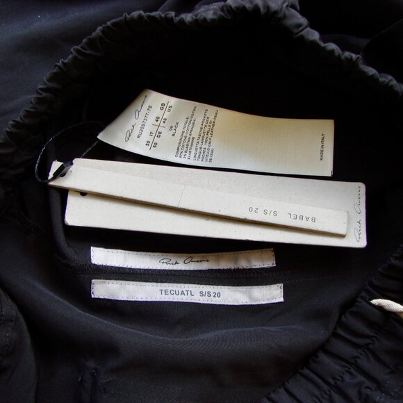 Rick Owens Black Zip Cargo Joggers Pants Tecuatl Size 32 - 38 50 Italy NEW NWT - Picture 6 of 16